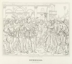 Othello, Act I, Scene 2 by Friedrich August Moritz Retzsch