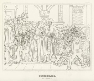 Othello, Act I, Scene 3 by Friedrich August Moritz Retzsch