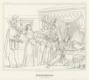 Othello, Act V, Scene 2 by Friedrich August Moritz Retzsch