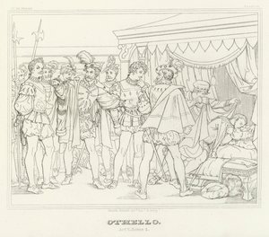 Othello, Act V, Scene 2 by Friedrich August Moritz Retzsch