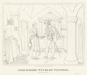 The Merry Wives of Windsor, Act III, Scene 4 by Friedrich August Moritz Retzsch