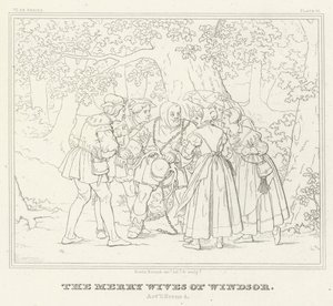 The Merry Wives of Windsor, Act V, Scene 4 by Friedrich August Moritz Retzsch