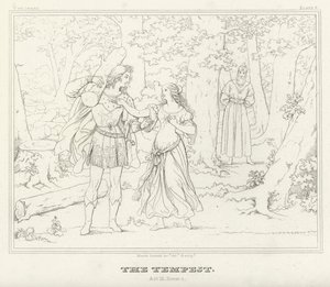 The Tempest, Act III, Scene 1 by Friedrich August Moritz Retzsch