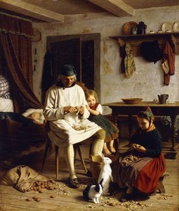Family Chores by Friedrich Edouard Meyerheim