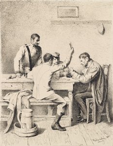 Soldiers Playing Cards