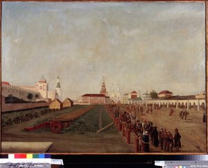 The Red Square in Moscow by Friedrich Hilferding
