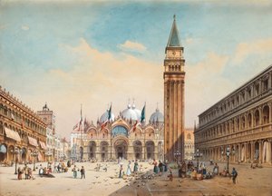 Piazza di San Marco, Venice by Friedrich Perlberg by Friedrich Perlberg