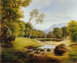 Couple in Landscape by Friedrich Philipp Reinhold