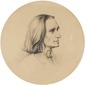 Portrait Drawing of Franz Liszt