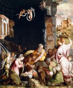 The Adoration of the Shepherds by Friedrich Sustris