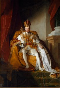 Portrait of Emperor Franz II of Austria wearing the imperial robes by Friedrich von Amerling