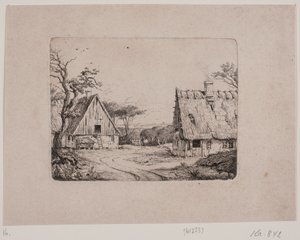 Landscape with Two Farmhouses by Frits Grove