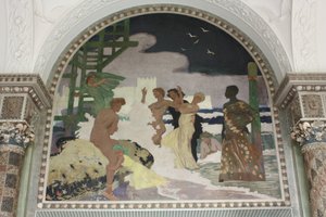 Mural in the Shell Hall of the Kurhaus Wiesbaden by Fritz Erler