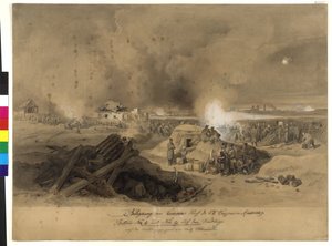 Siege of Komorn by the k. k. Troops in April 1849 by Fritz L