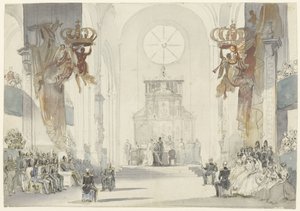 Marriage of Princess Louise with Prince Charles of Sweden by Fritz Ludwig von Dardel