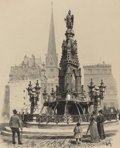 Fountain at Fish Market by Fritz Stoltenberg