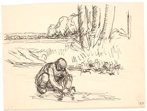 Bonden on the Ice by Fritz Syberg