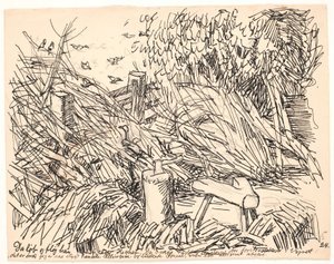 Then He Ran and Flew Over the Fence... by Fritz Syberg