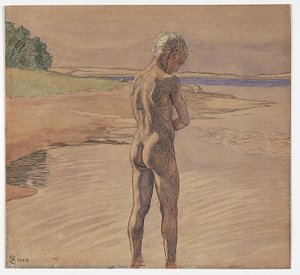 Hans Standing in the Water. Motif from Fyns Hoved