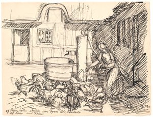 And the Girl Who Was to Feed the Animals... by Fritz Syberg