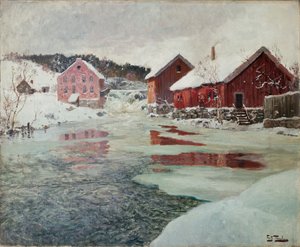 From Akers River by Fritz Thaulow