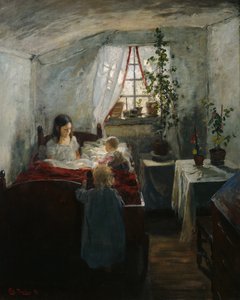Interior with Children by Fritz Thaulow