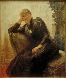 F. von Uhde, Portrait of a Lady (Portrait of Therese Karl) by Fritz von Uhde