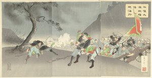 Fierce Battles at Pyongyang Demonstrating Japanese Fighting Spirit to the World by Fujiwara Den