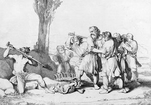 The Death of Grand Duke Oleg, Before 1839 by Fyodor Antonovich Bruni