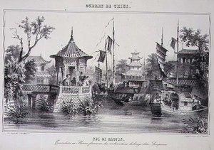 View of Canton, showing female sailors in their sampans, from 