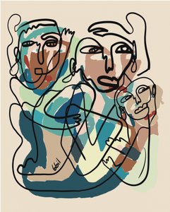 Abstract Human Connection by GIovanna Gil Alves