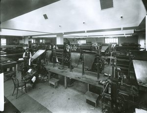 New York Evening Post Press Room by G.P. Hall und Sohn