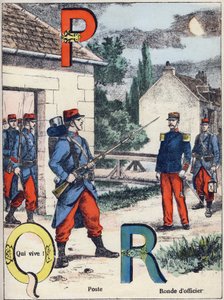 Letters P Q and R: Post, Qui vive! and Officer