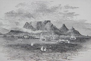 Cape Town Seen from Table Bay, South Africa, from 