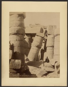 (Karnak) Grand Temple, Hypostyle Hall, Interior, Leaning Column by G. Lekegian