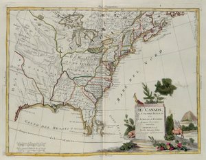 Canada, English Colonies with Louisiana and Florida by G. Zuliani