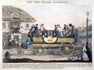 The New Steam Carriage, engraved by Henry Pyall 1827 by G. after Morton