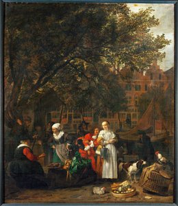 Vegetable market in Amsterdam, Netherlands