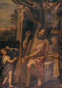 David Playing the Harp
