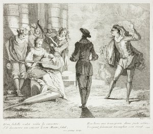 Plate from Book of Comic Scenes by Gabriel Huquier