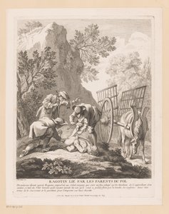 Sleeping Ragotin Tied Up and Abducted by Gabriel Huquier
