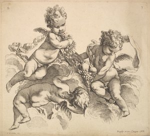 Three Children with a Fruit Plate, 1738-45