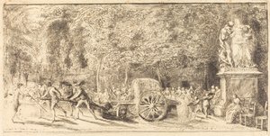 The Watering Barrel [upper half] by Gabriel Jacques de Saint Aubin