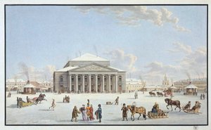 View of the Bolshoi Theatre in St Petersburg by Gabriel Ludwig Lory the Elder