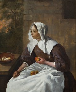 Girl Peeling Apples