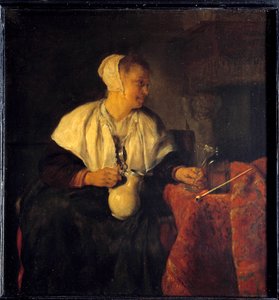 The ribotter. Painting by Gabriel Metsu by Gabriel Metsu