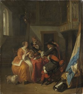 A Card Game by Gabriel Metsu