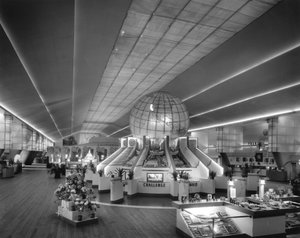 Illuminated Globe of Cel-O-Glass in the Hall of Agriculture at the New York World