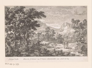 Christ and the Disciples at Emmaus (Landscapes with Biblical Scenes) by Gabriel Perelle