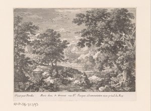 Elijah Fed by Ravens (series title: Landscapes with Biblical Scenes) by Gabriel Perelle